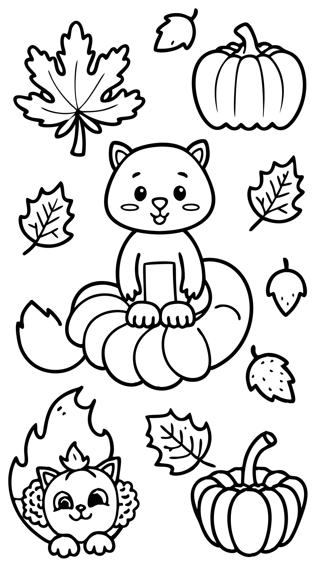 fall coloring pages kindergarten